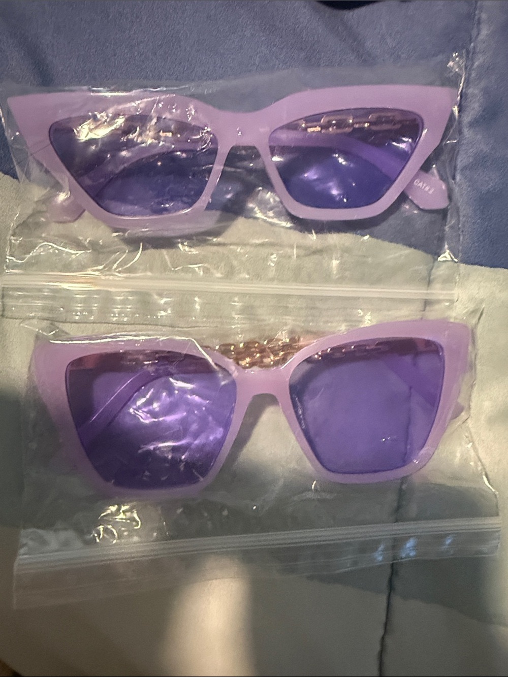 Lavender Cat-Eye Sunglasses - Purple Lenses